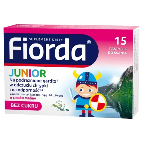 Fiorda Junior, 15 pastylek do ssania - Pastylki do ssania z porostem islandzkim