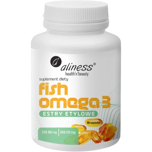 Aliness Fish Omega 3 Estry 180/120 mg 90 kapsułek - Źródło kwasów EPA i DHA