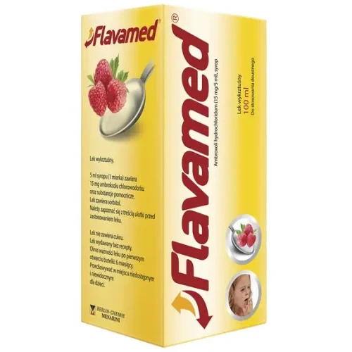 Flavamed 15 mg/5 ml syrop 100 ml - Ułatwia odkrztuszanie