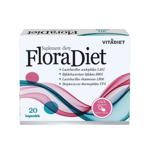 FloraDiet, 20 kapsułek - Kapsułki probiotyczne z inuliną dla dorosłych