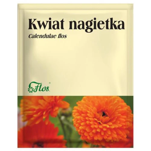 Flos Kwiat Nagietka, zioła sypkie 50 g - Do sporządzania naparów ułatwiających gojenie skóry