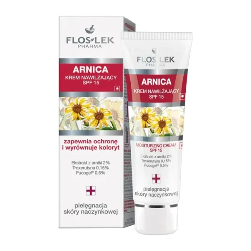 Floslek Arnica krem nawilżający na dzień SPF 15, 50 ml  - Pielęgnacja skóry naczynkowej