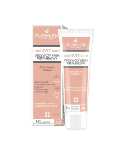 Floslek MultiVIT Care odżywczy krem witaminowy, 50 ml - Połączenie składników o działaniu naprawczym oraz regenerującym skórę