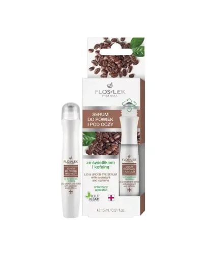 Floslek serum do powiek i pod oczy ze świetlikiem i kofeiną, 15 ml - Do zmęczonej i zestresowanej skóry wokół oczu