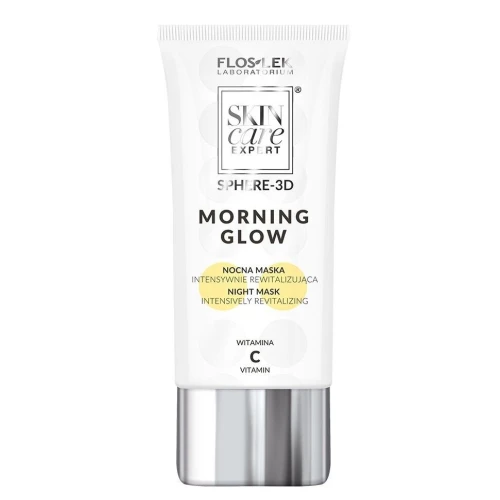 Floslek Skin Care Expert® Sphere-3D Morning Glow Nocna maska intensywnie rewitalizująca z witaminą C, 50 ml - Do skóry zmęczonej i szarej, pozbawionej blasku