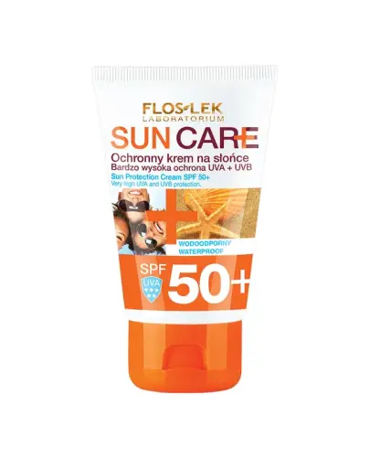 Floslek Sun Care ochronny krem na słońce SPF 50+, 50 ml - Zapewnia ochronę przeciwsłoneczną oraz zabezpiecza skórę przed oparzeniami