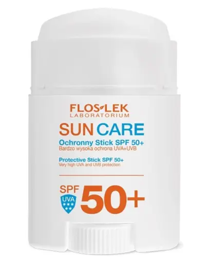 Floslek Sun Care ochronny stick SPF 50+, 16 g - Chroni skórę przed poparzeniami słonecznymi, działa kojąco