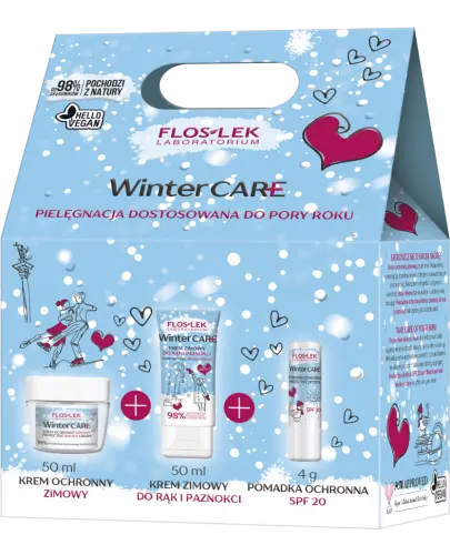 Floslek  Winter Care, krem ochronny 50 ml, krem do rąk, 50 ml i pomadka SPF 20, 1 sztuka - Zimowy zestaw pielęgnacyjny