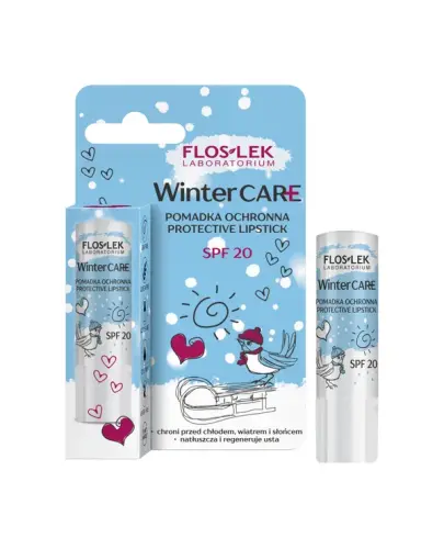 Floslek Winter Care Pomadka ochronna SPF 20, 1 sztuka - Pomadka do ust z filtrem na zimę