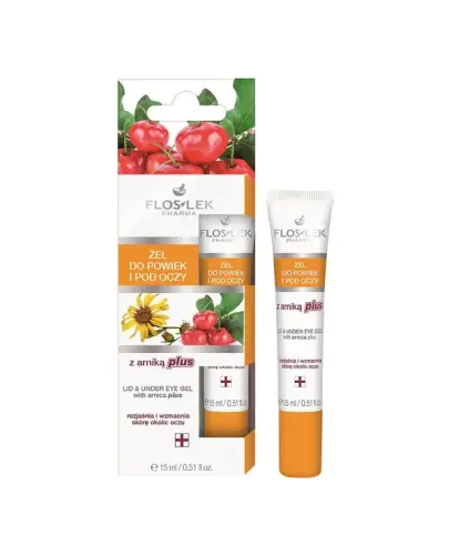 Floslek żel pod oczy z arniką plus, 15 ml - Do płytko unaczynionej skóry okolic oczu