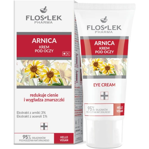 Floslek Arnica krem po oczy, 30 ml - Redukuje cienie pod oczami i wygładza zmarszczki