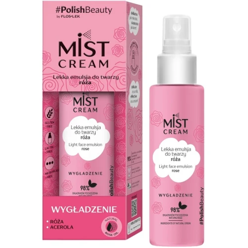 Floslek Mist Cream Lekka emulsja do twarzy róża, 110 ml - Poprawia witalność cery, a także minimalizuje niedoskonałości