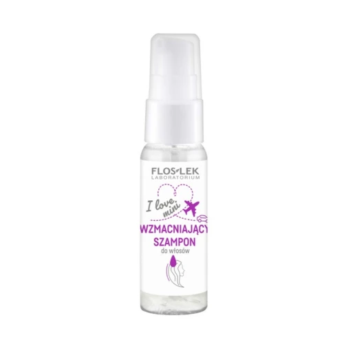 Floslek I Love Mini Szampon do mycia włosów, 30 ml - Wzmacniający do włosów osłabionych