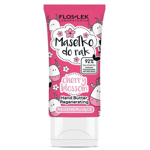 Floslek Regenerujące masełko do rąk Cherry Blossom, 50 ml - Ochrona i komfort dla suchych dłoni