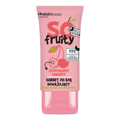 Floslek So Fruity! Nawilżający sorbet do rąk, 50 ml - Natychmiastowe nawilżenie i ochrona suchej skóry dłoni