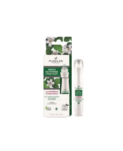 Floslek serum do powiek i pod oczy , 15 ml - Ze świetlikiem i hesperydyną, zmniejsza widoczność cieni