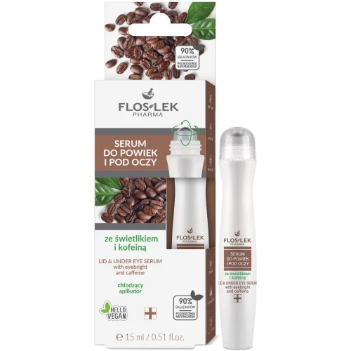 Floslek serum do powiek i pod oczy ze świetlikiem i kofeiną, 15 ml - Do zmęczonej i zestresowanej skóry wokół oczu
