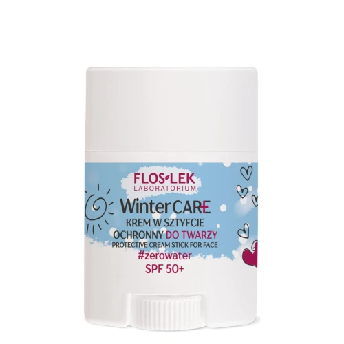 Floslek Winter Care Krem ochronny w sztyfcie do twarzy SPF 50+, 20 g - Bardzo wysoka ochrona przeciwsłoneczna i zimowa pielęgnacja skóry twarzy