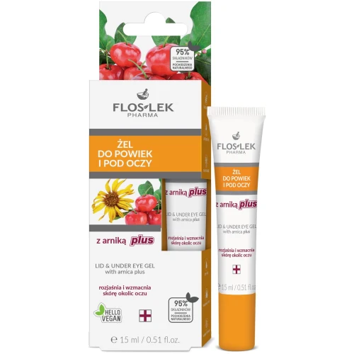 Floslek żel pod oczy z arniką plus, 15 ml - Do płytko unaczynionej skóry okolic oczu