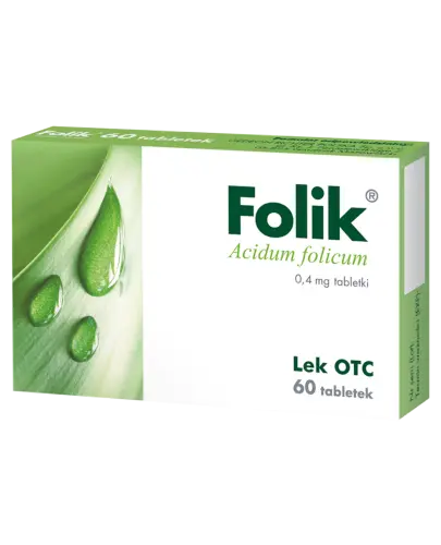 Folik, 60 tabletek - Acidum folicum 0,4 mg