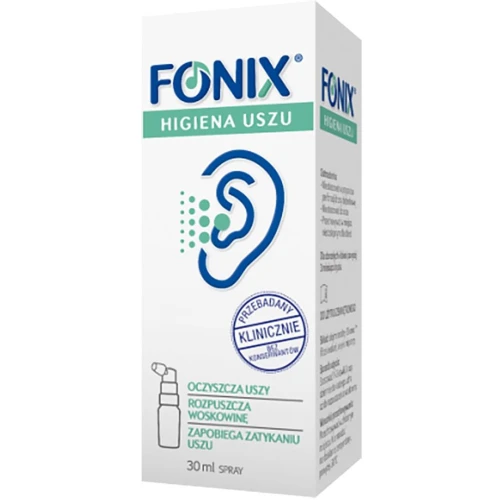 Fonix Higiena uszu spray, 30 ml - Spray do czyszczenia uszu