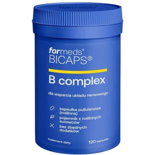 Formeds BICAPS B Complex, 120 kapsułek - 11 witamin z grupy B w roślinnych kapsułkach