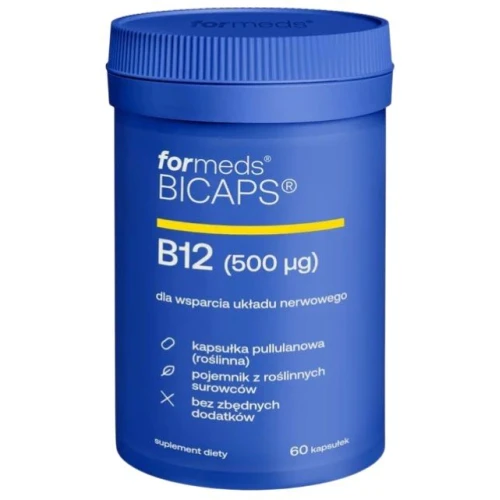 Formeds BICAPS B12 500 µg, 60 kapsułek - Na niedobór witaminy B12