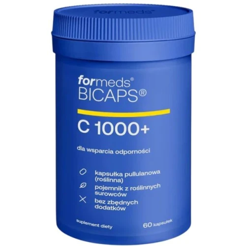 Formeds BICAPS C 1000 +, 60 kapsułek - Wysoka dawka witaminy C i naturalne bioflawonoidy cytrusowe