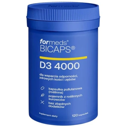 Formeds BICAPS D3 4000, 120 kapsułek - Wysoka dawka witaminy D dla osób po 75. roku życia