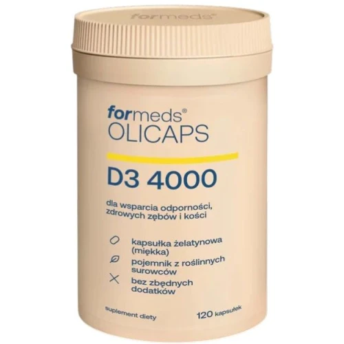Formeds OLICAPS D3 4000, 120 kapsułek - Wysoka dawka witaminy D3