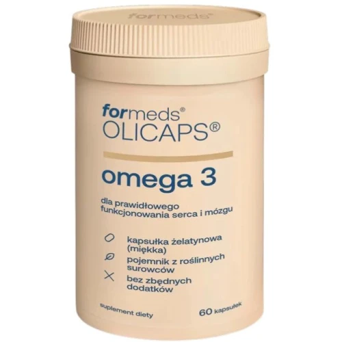 Formeds Olicaps Omega 3, 60 kapsułek - DHA i EPA pozyskiwane z wysokiej jakości oleju rybiego