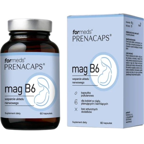 Formeds Prenacaps Mag B6, 60 kapsułek - Magnez dla dla kobiet w ciąży i karmiących piersią