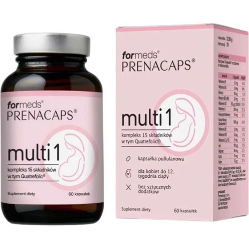 Formeds Prenacaps Multi 1, 60 kapsułek - Witaminy dla kobiet w I trymestrze ciąży