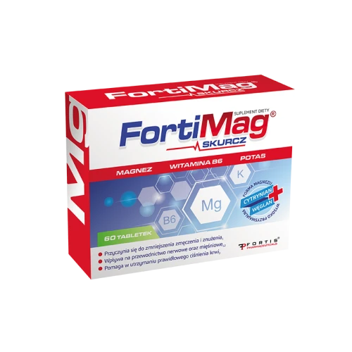 Fortimag, 60 tabletek - Magnez z witaminą B6