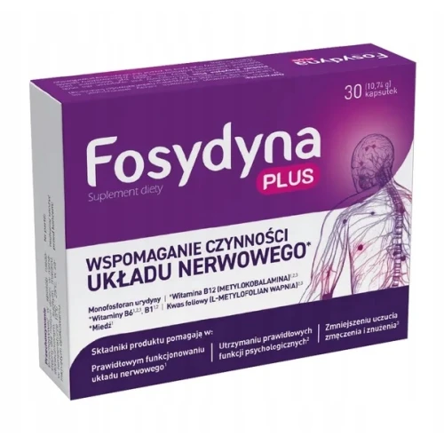 Fosydyna Plus, 30 kapsułek - Suplement diety z urydyną i witaminami z grupy B