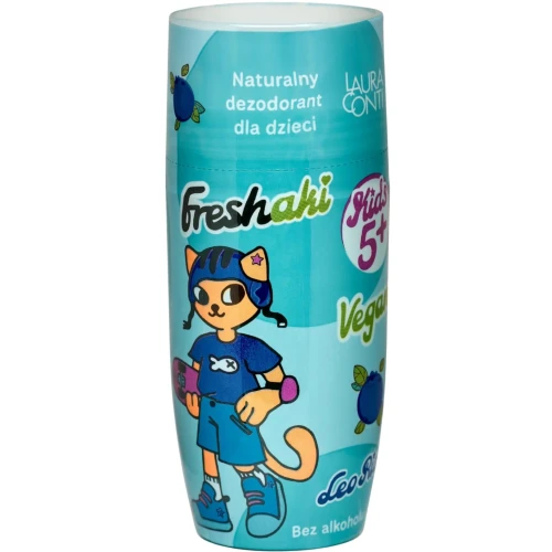 Freshaki Leo Rider Naturalny dezodorant dla dzieci w roll-on, 50 ml - Łagodna ochrona - bez aluminium i alkoholu