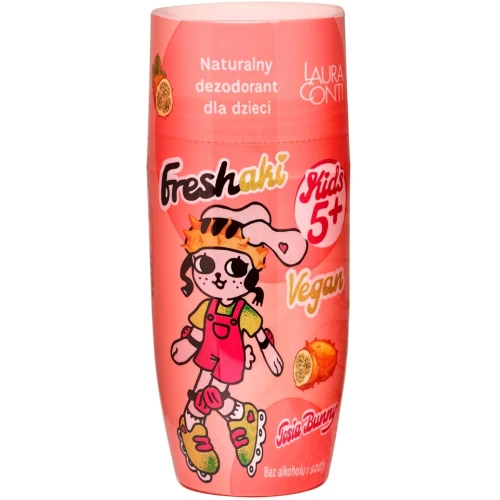 Freshaki Tosia Bunny Naturalny dezodorant dla dzieci w roll-on, 50 ml - Naturalna ochrona - bez aluminium i alkoholu