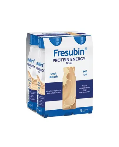 Fresubin Protein Energy Drink smak orzech, 4x200 ml - Kompletna dieta wysokoenergetyczna