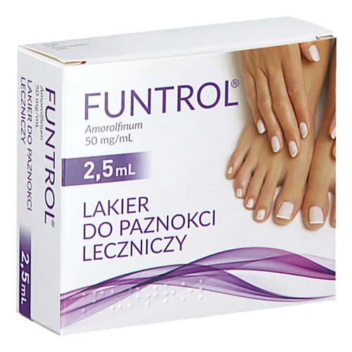 Funtrol 50 mg/ml Lakier do paznokci leczniczy, 2,5 ml - Do stosowania w leczeniu zakażeń grzybiczych paznokci