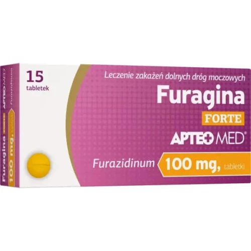 Furagina Forte Apteo Med, 15 tabletek - Tabletki na zapalenie pęcherza