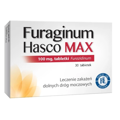 Furaginum Hasco Max 100mg, 30 tabletek - W ostrych i nawracających zakażeniach dróg moczowych