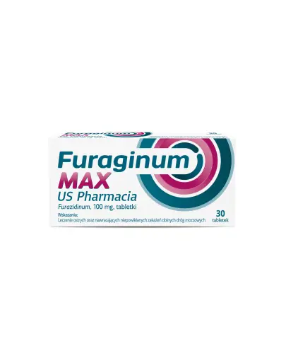 Furaginum Max US Pharmacia 100 mg, 30 tabletek  - Na zakażenia dolnych dróg moczowych