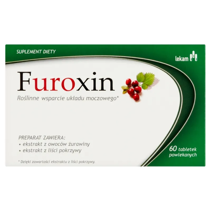Furoxin, 60 tabletek powlekanych - Suplement diety z żurawiną i pokrzywą