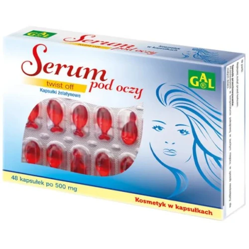 Gal Serum pod oczy, 48 kapsułek - Na zmarszczki, cienie i przesuszoną skórę wokół oczu