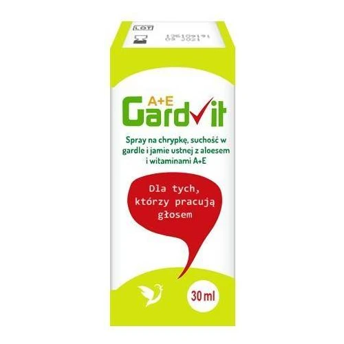 GardVit A+E spray do gardła, 30 ml - Nawilża wysuszone gardło