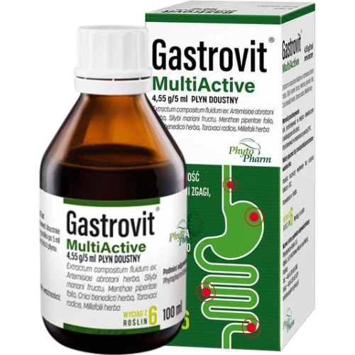 Gastrovit MultiActive, płyn doustny, 100ml - Wyciągi ziołowe na zaburzenia żołądkowo-jelitowe