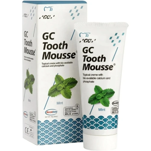 GC Tooth Mousse Mięta Pasta bez fluoru, 35 ml - Ochrona przed próchnicą i nadwrażliwością
