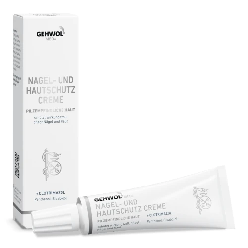 Gehwol Med Nagel – Und  Hautschutz Creme, krem pielęgnacyjny do skórek i paznokci, 15 ml - Ochrona przed grzybicą, regeneracja kruchych paznokci