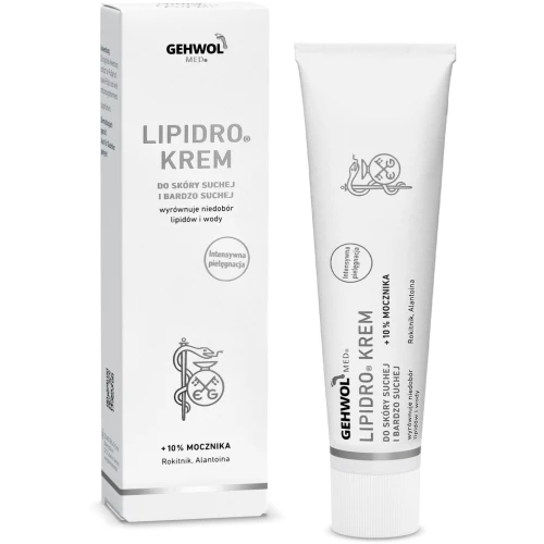 Gehwol Med Lipidro Krem nawilżający do stóp, 125 ml - Krem silnie nawilżający do suchych i wrażliwych stóp