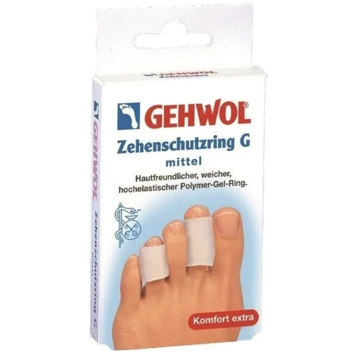 Gehwol Obrączka ochronna do palców stóp mała, 2 sztuki  - Obrączka, która chroni przed uciskiem, przynosi ulgę stopom z nagniotkami, odciskami